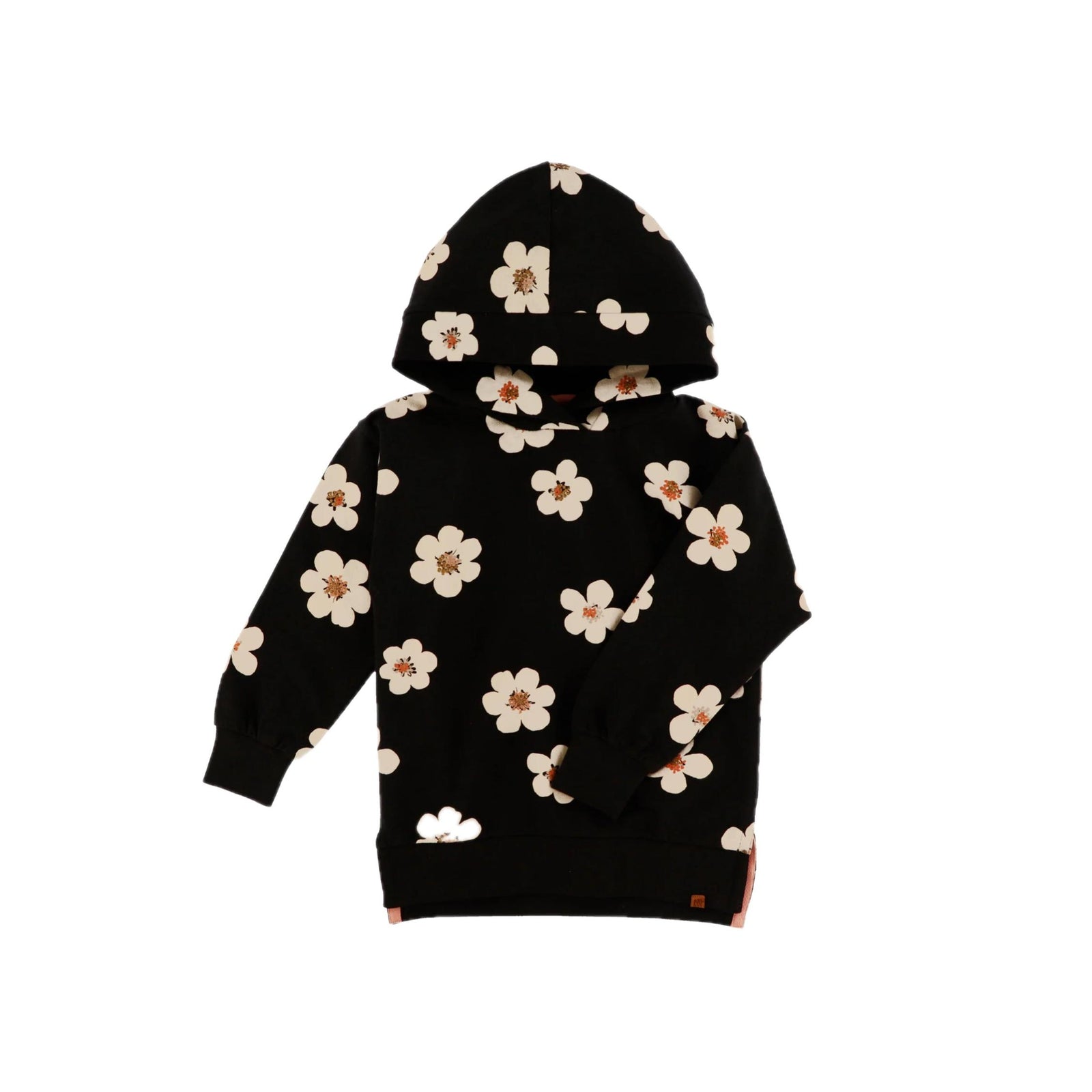 Floral Print Tunic Hoodie