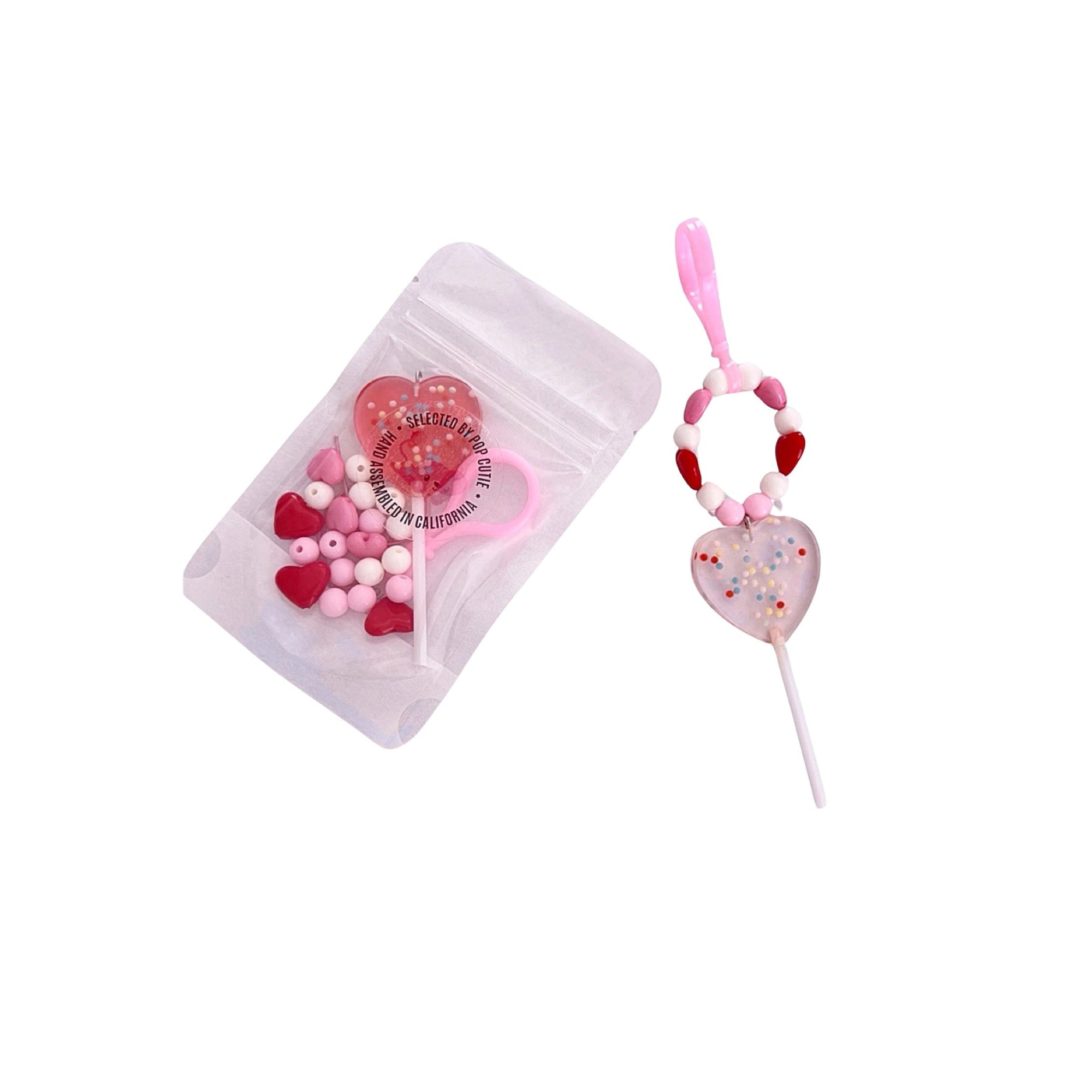 Valentine Lollipop DIY Keychain Charm Gift Set