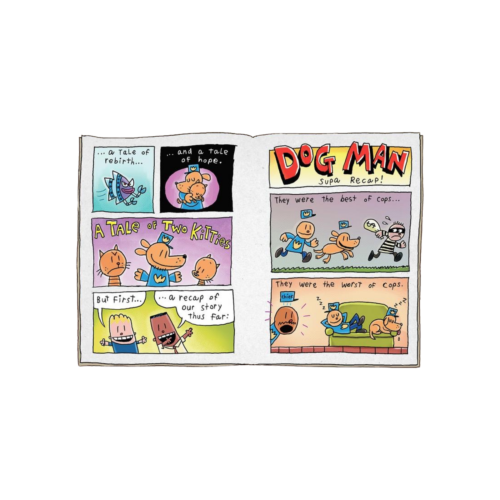 Dog Man Plush With Hardcover Book