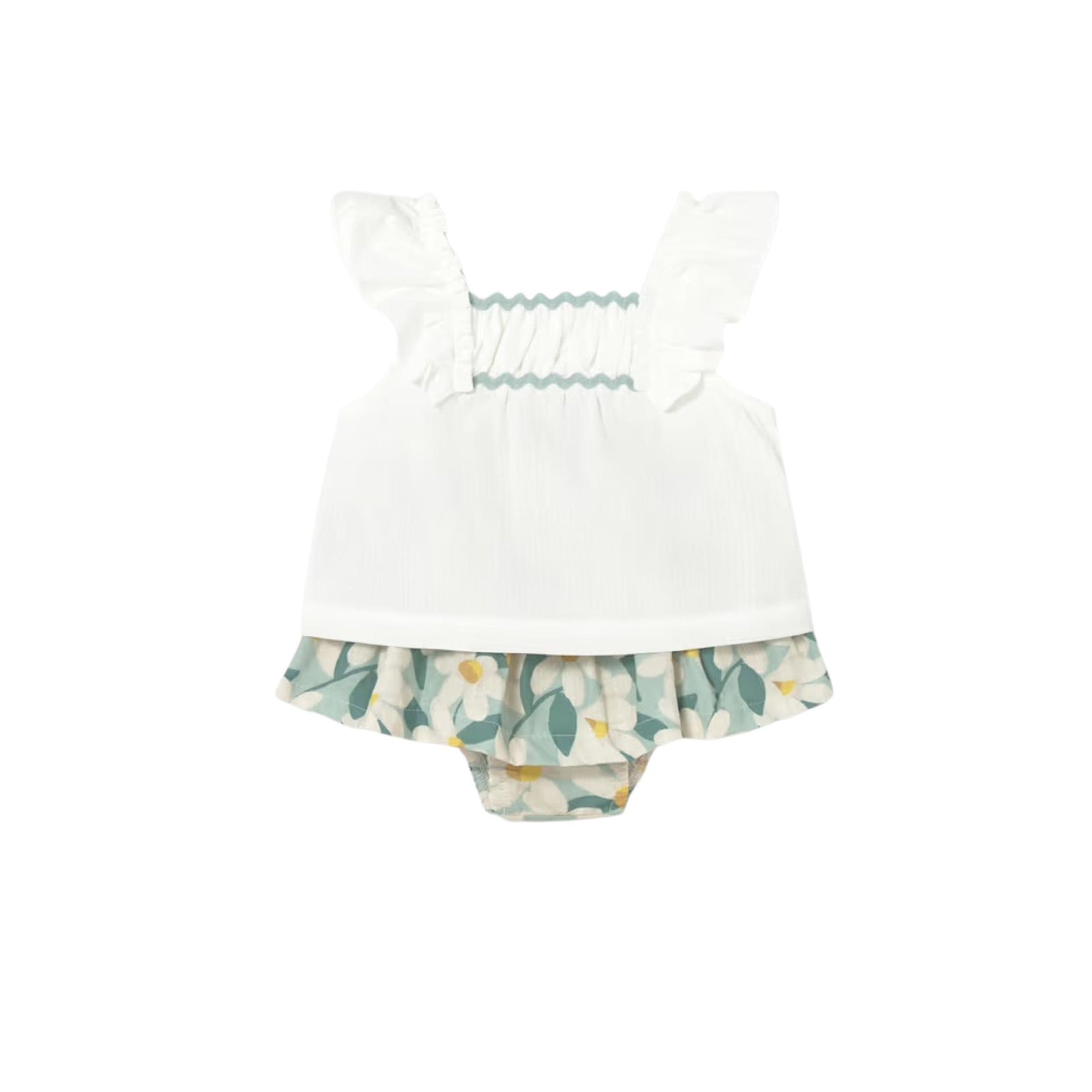 Ric-Rac Printed Baby Girl Skirt & Blouse Set