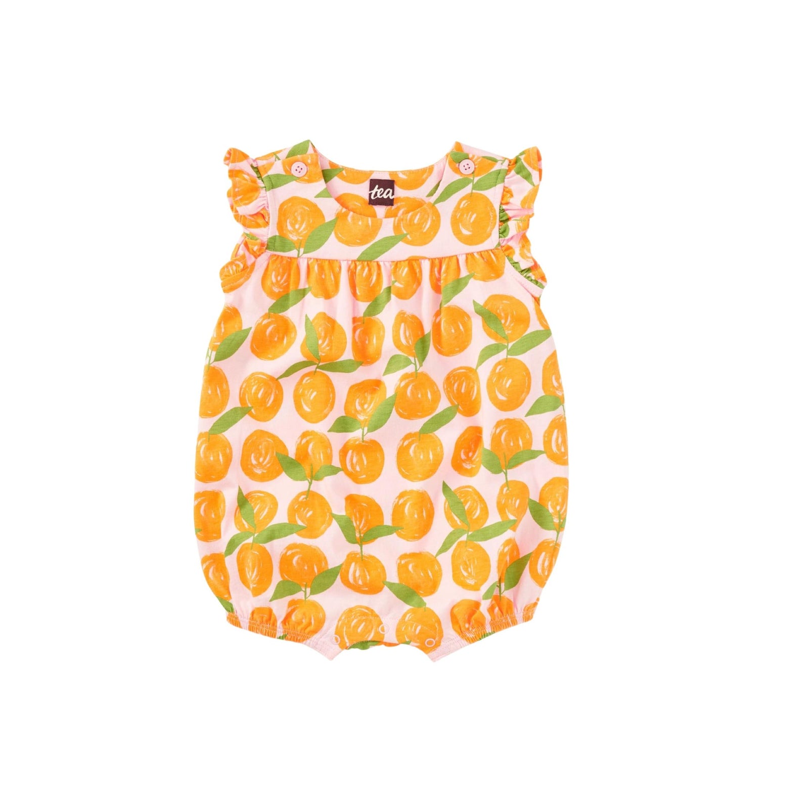 Valencia Oranges Flutter Baby Romper