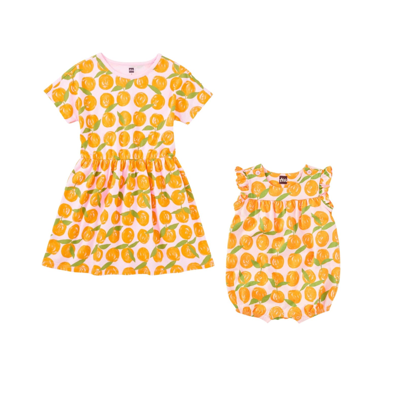 Valencia Oranges Flutter Baby Romper
