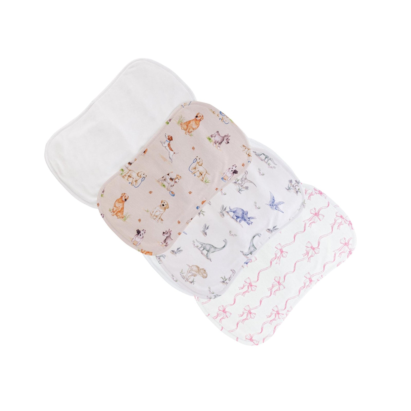 Printed Pima Cotton 2-Piece Burp Cloth Sets