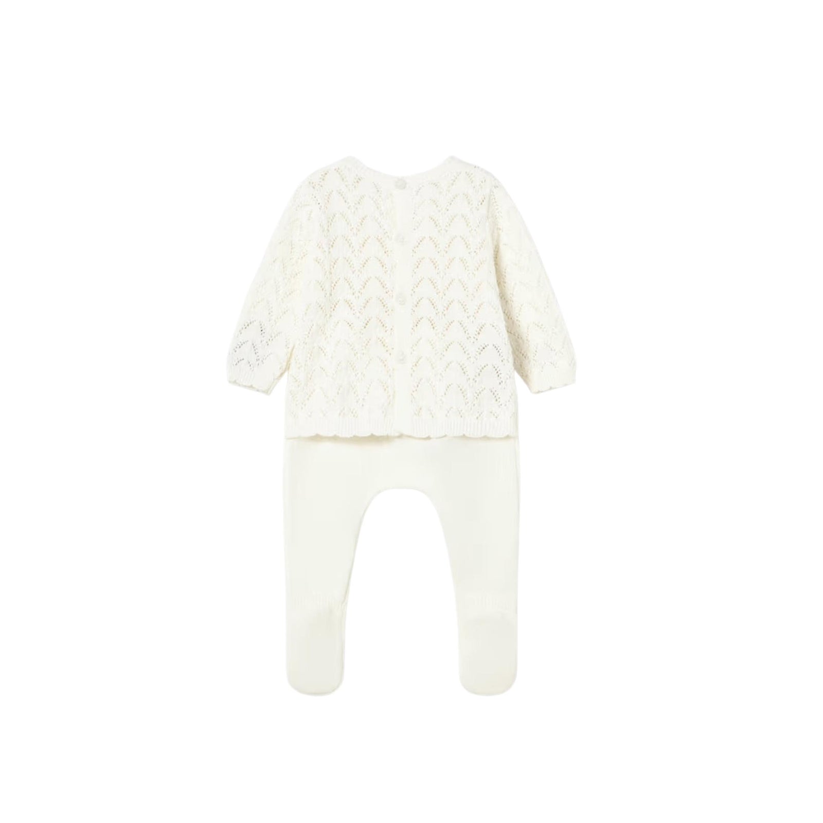 Newborn Girl Cream Knit Pant & Sweater Set