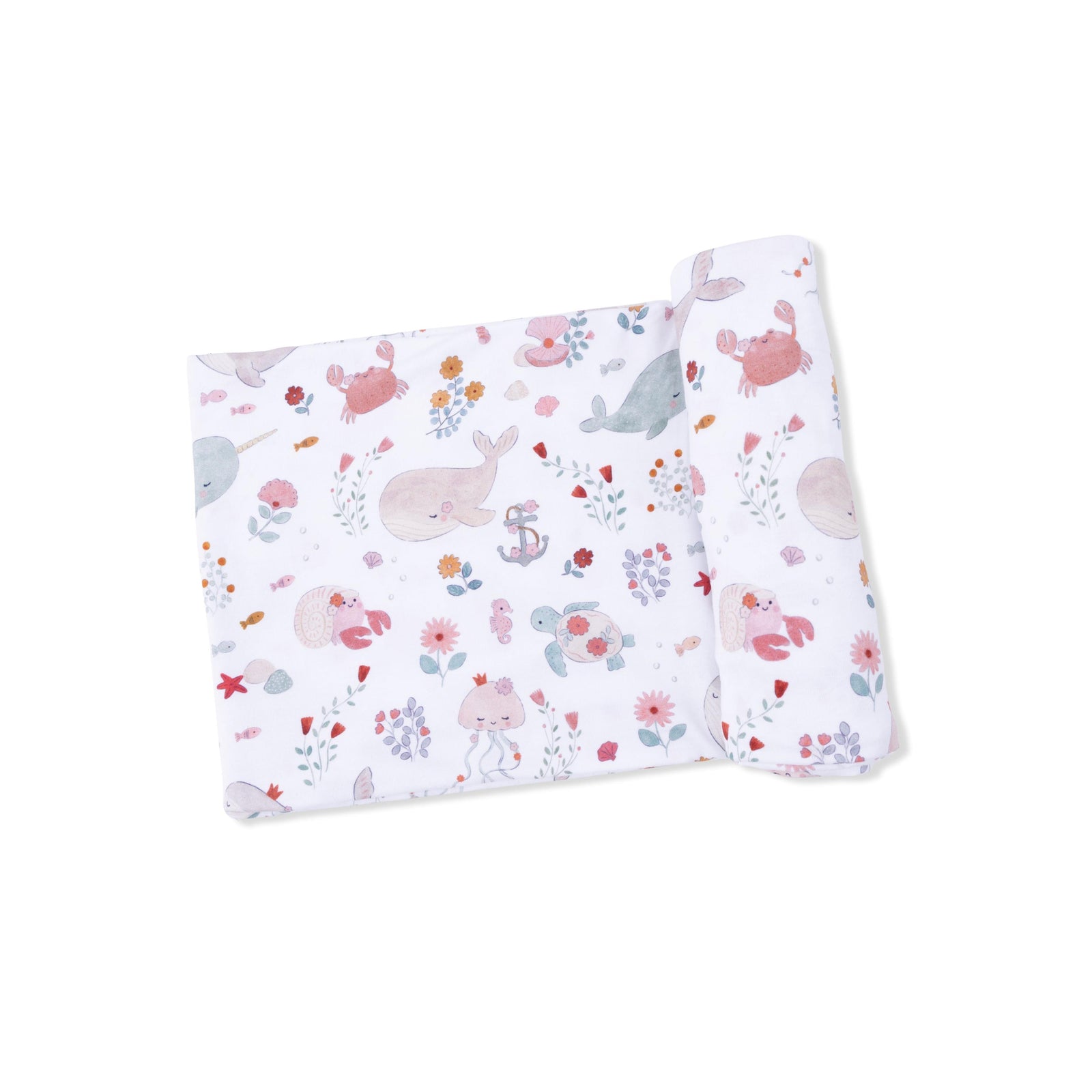 Garden Sea Creatures Swaddle Blanket