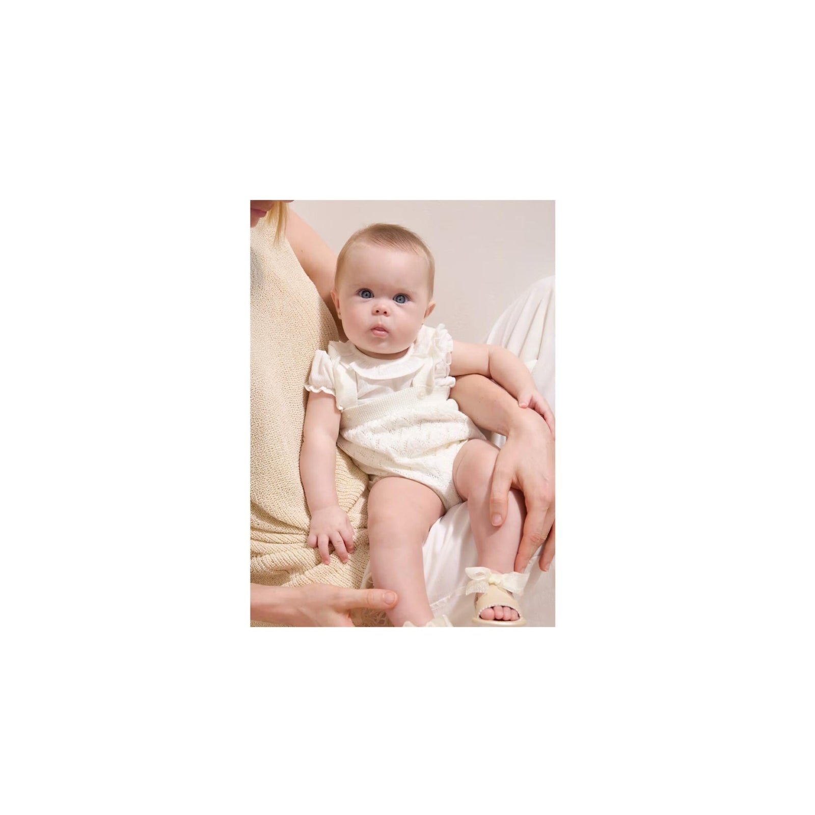 Layette Baby Girl Knit Dungaree Sets