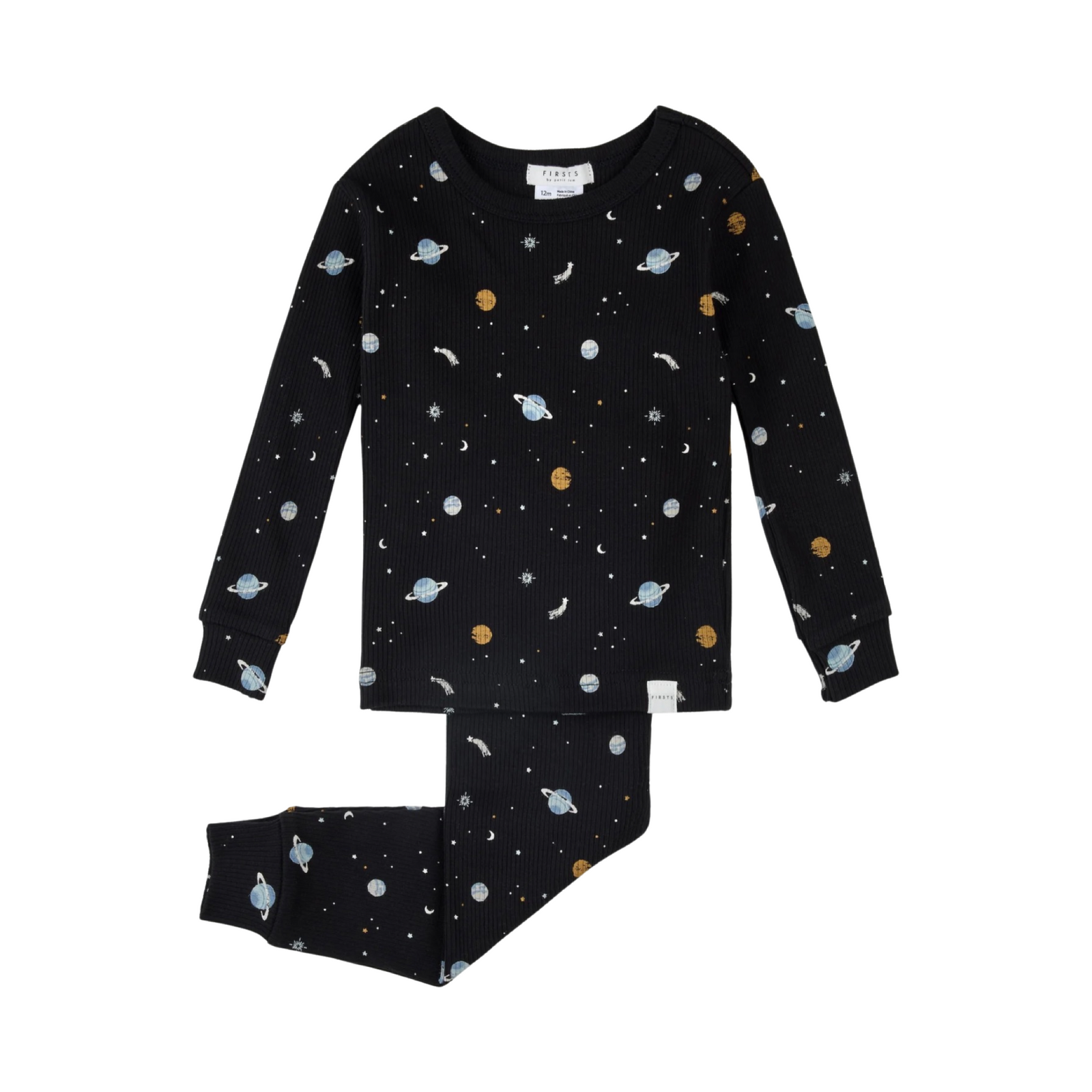 Galaxy Print Long Sleeve Pajama Set