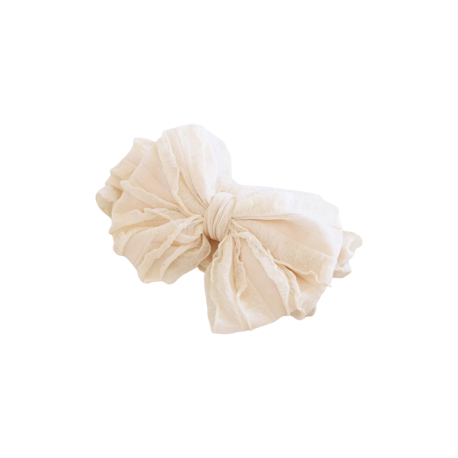 Large Ruffle Knit Bow