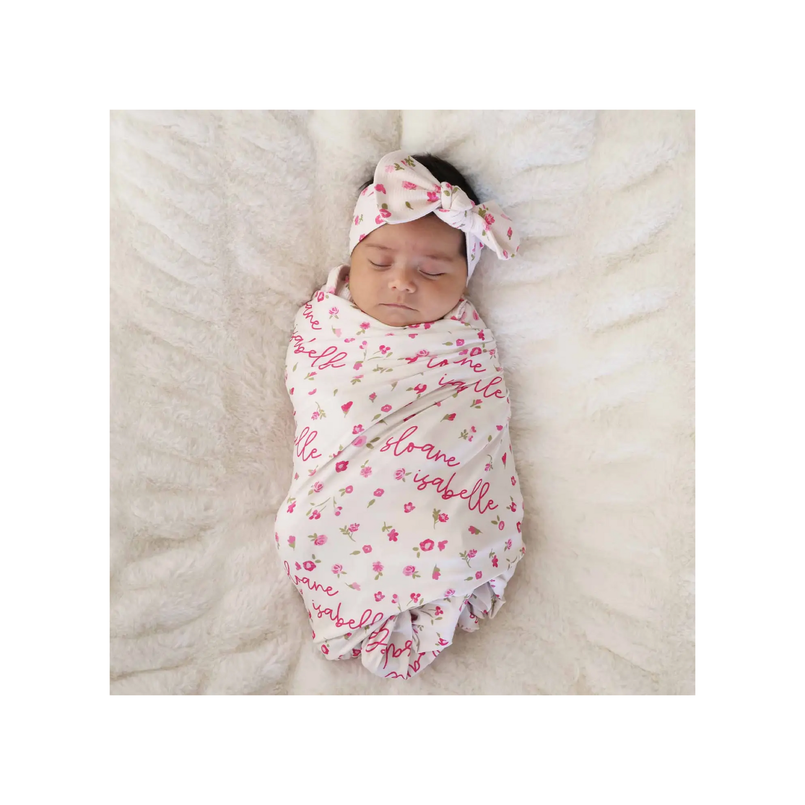 Penny’s Posies Bamboo Waffle Knit Large Bow Headwrap