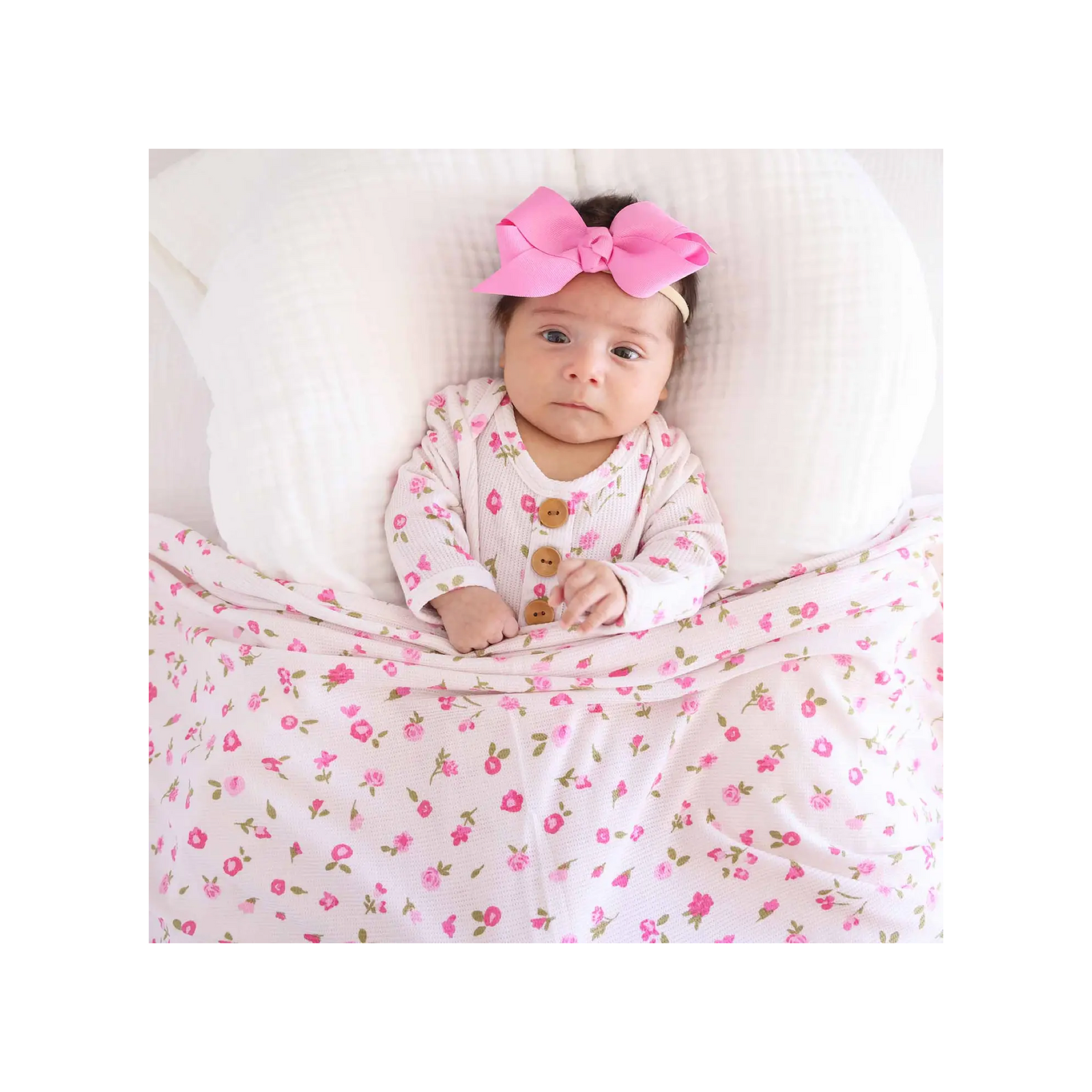 Penny’s Posies Bamboo Waffle Oversized Swaddle Blanket