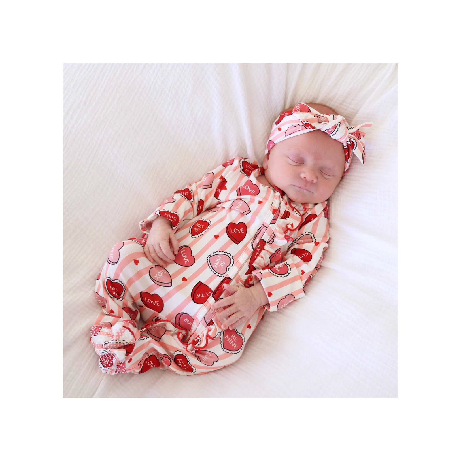 Sweet Like Candy Ruffle Zipper Footie