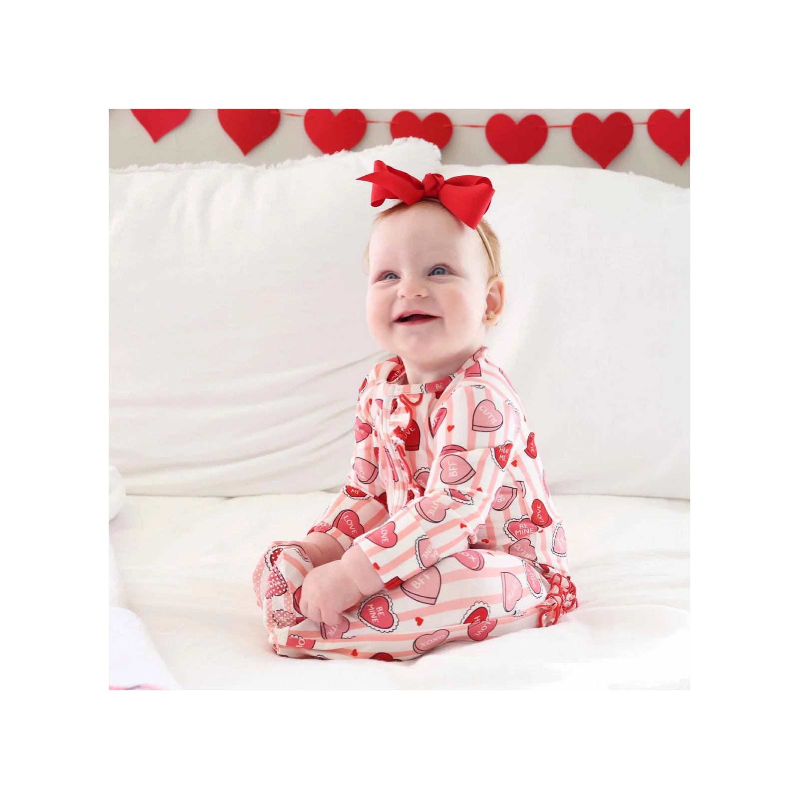 Sweet Like Candy Ruffle Zipper Footie