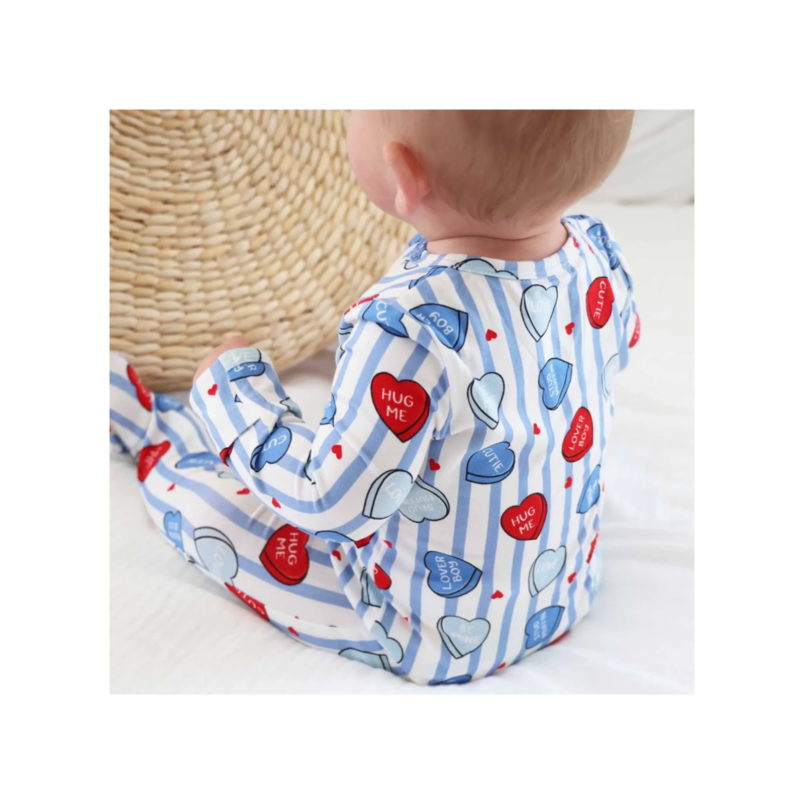 Sweet Like Candy Zipper Footie Blue