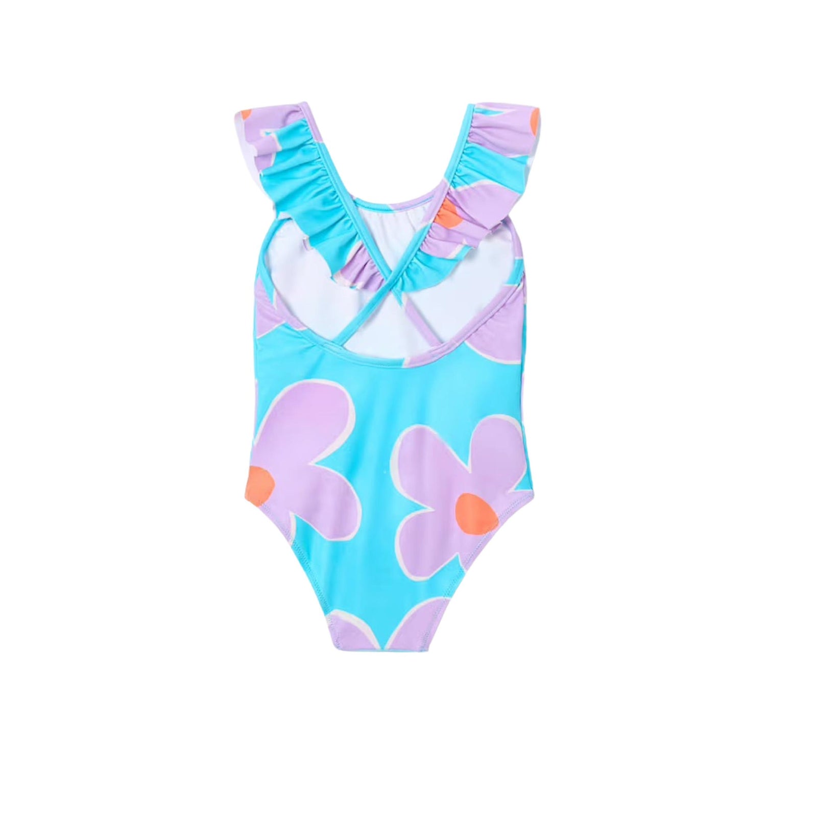 Girls’ Big Flower Print Swimsuit