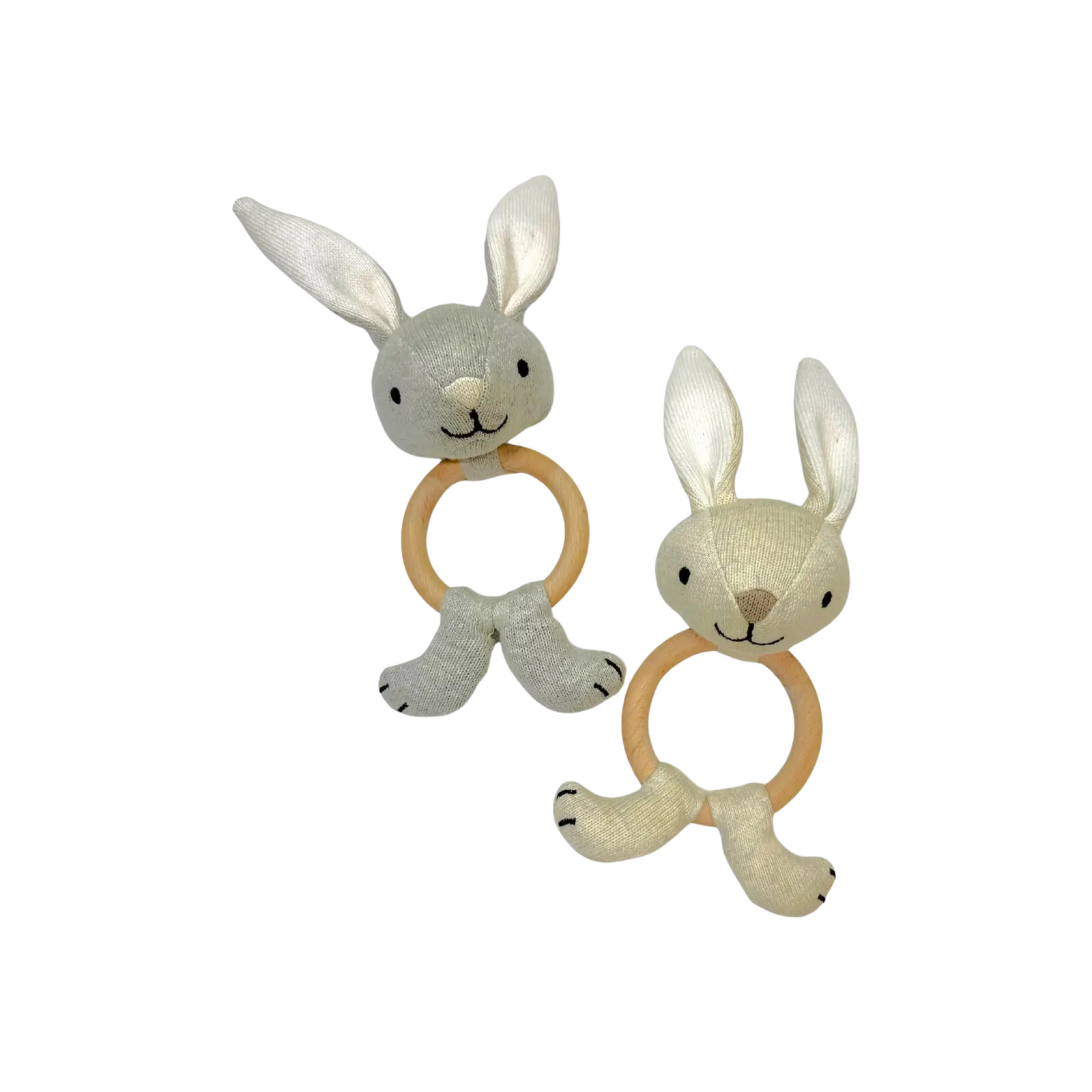 Bunny Ring Rattle Teether Toy