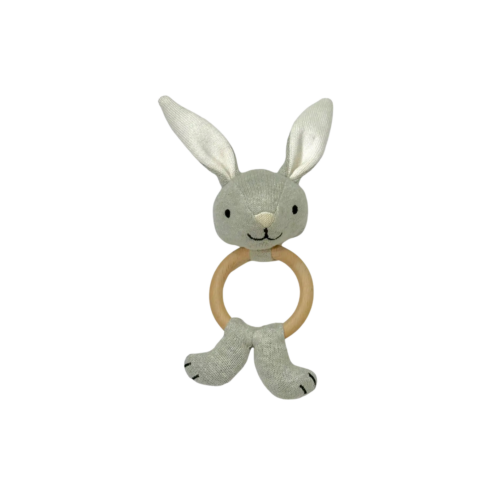 Bunny Ring Rattle Teether Toy
