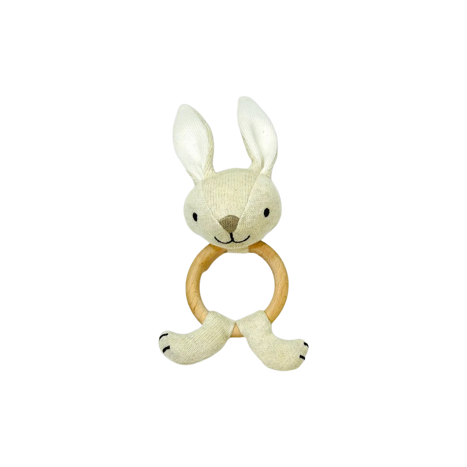 Bunny Ring Rattle Teether Toy