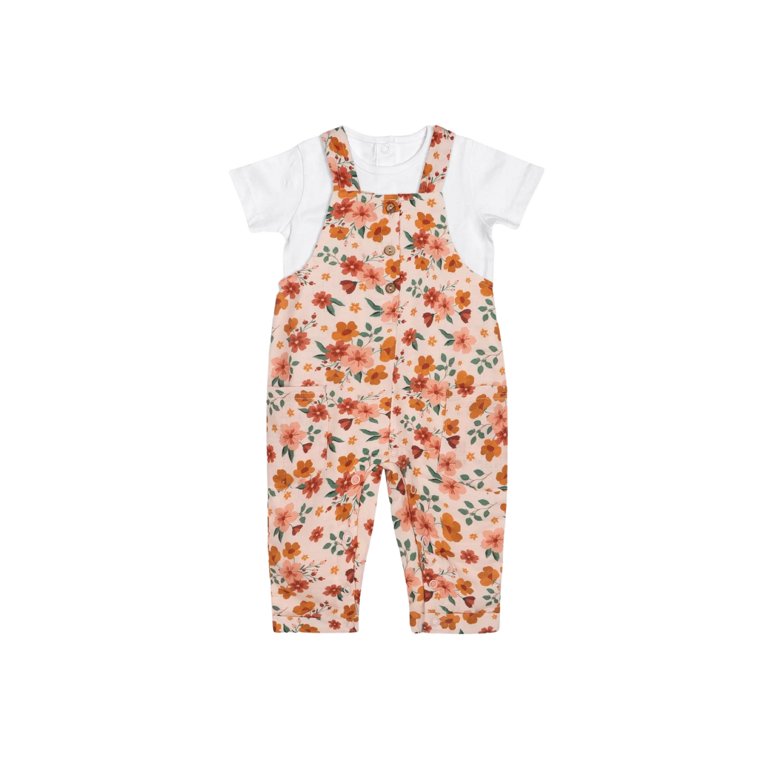 Summer Floral Romper With Bodysuit