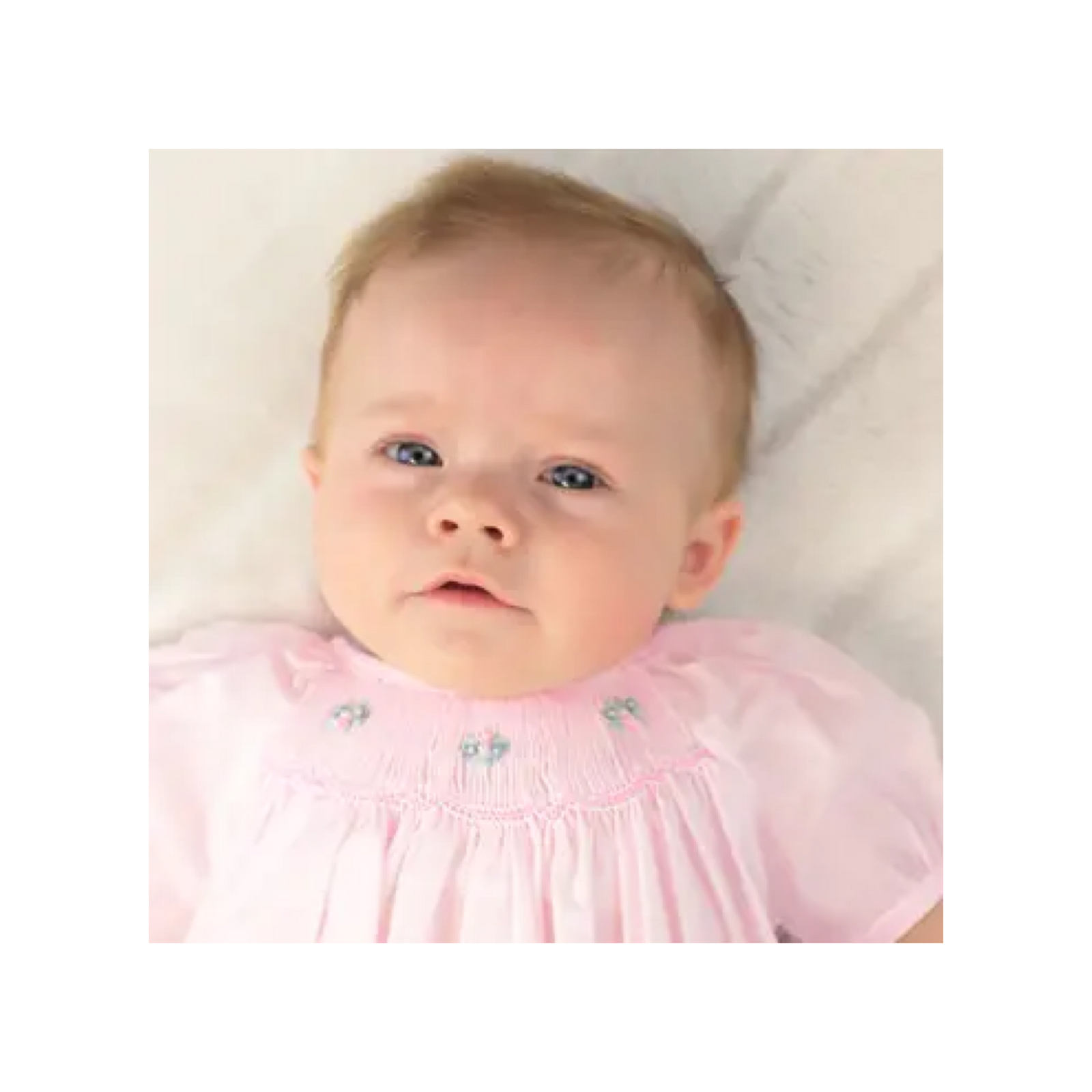 Smock Bubble Romper Pink