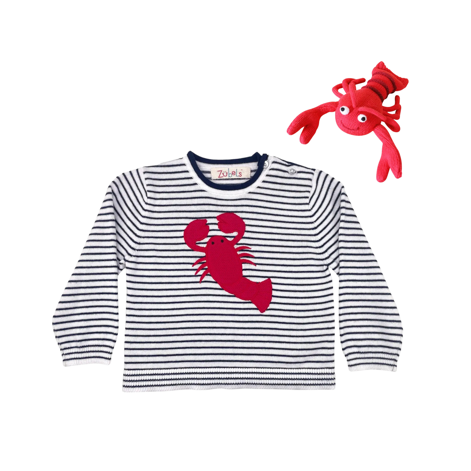 Larry The Lobster Knit Rattle