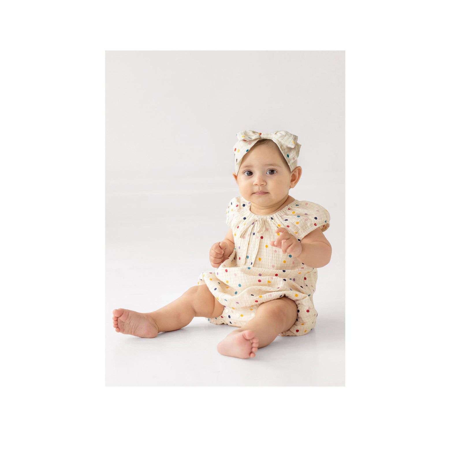 Confetti Cutie Dots Baby Girl Romper