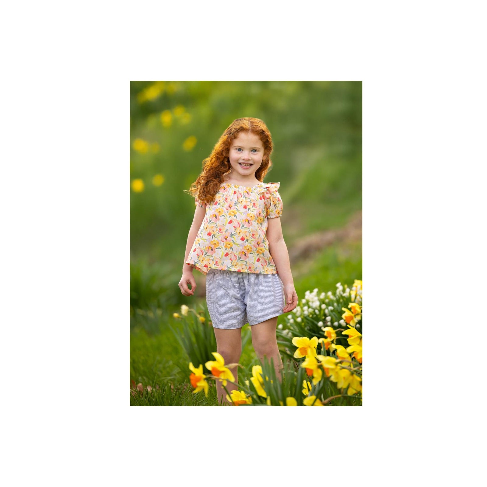 Blooming Summer Floral Girls’ Top & Short Set