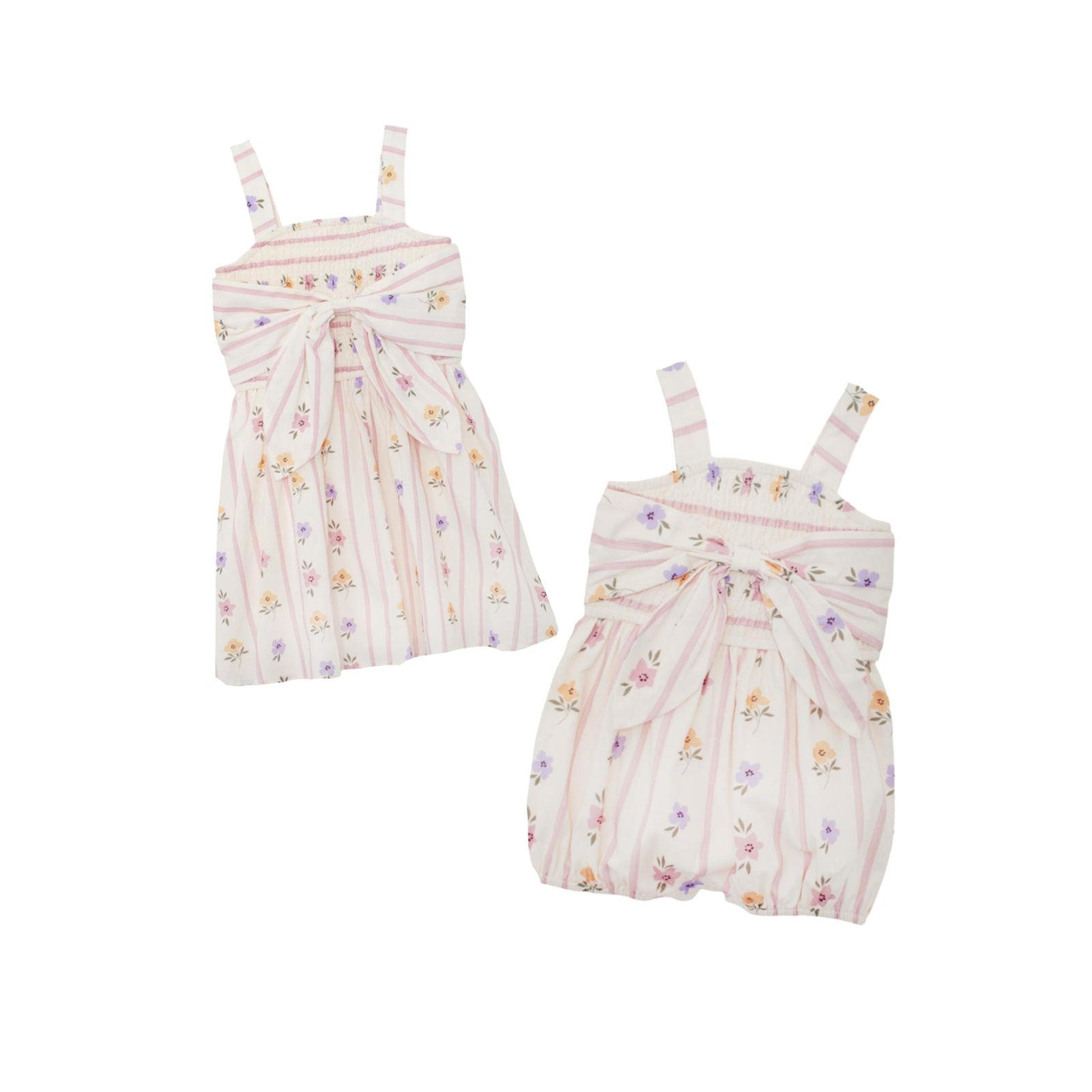 Lavender Bouquet Baby Girl Romper