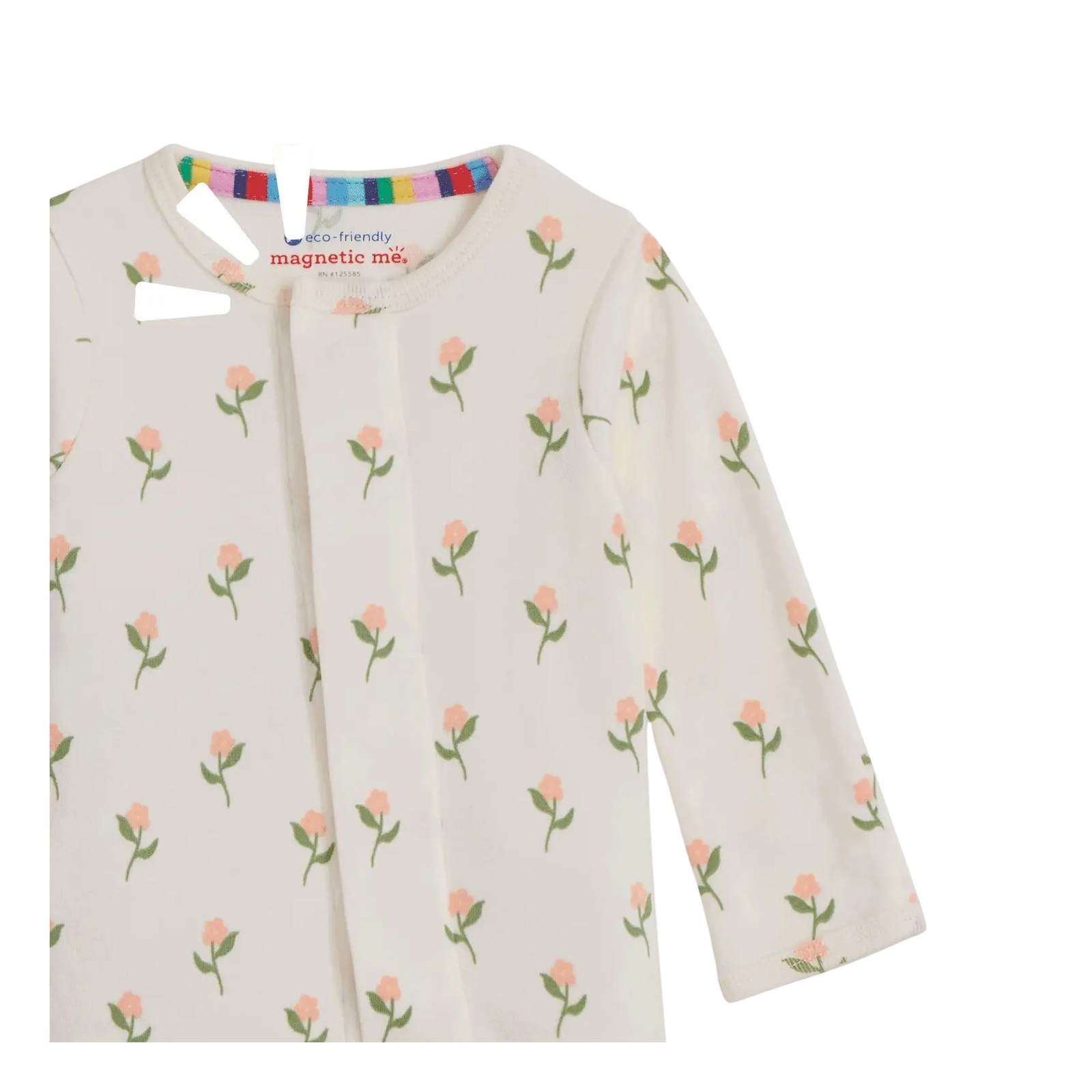 Floral Chicken Tender Magnetic Closure Footie