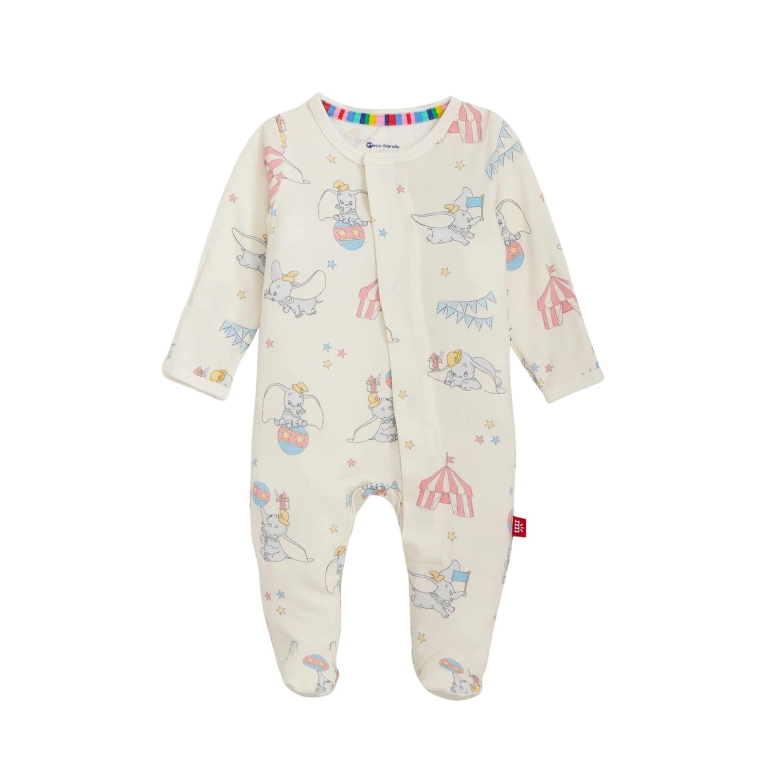 Dumbo Circus Magnetic Closure Footie