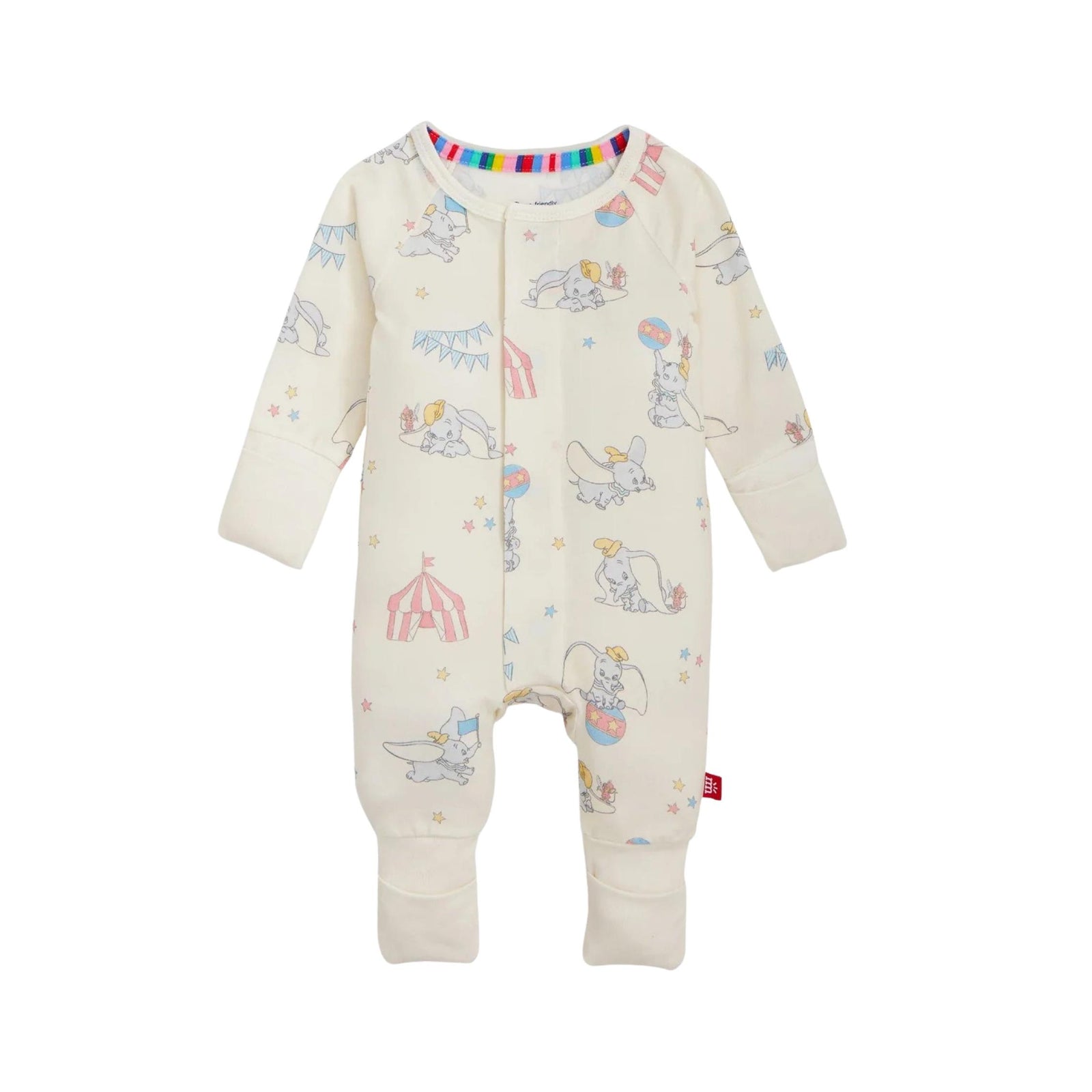 Dumbo Circus Convertible Magnetic Closure Romper