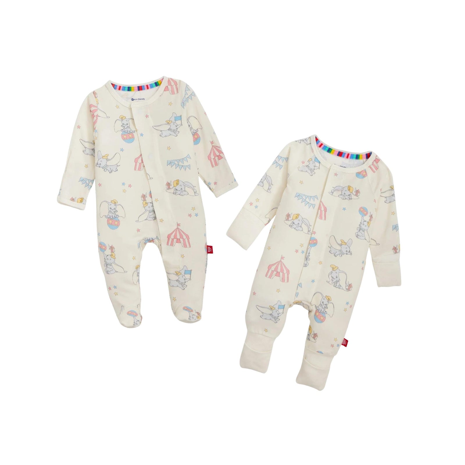 Dumbo Circus Magnetic Closure Footie