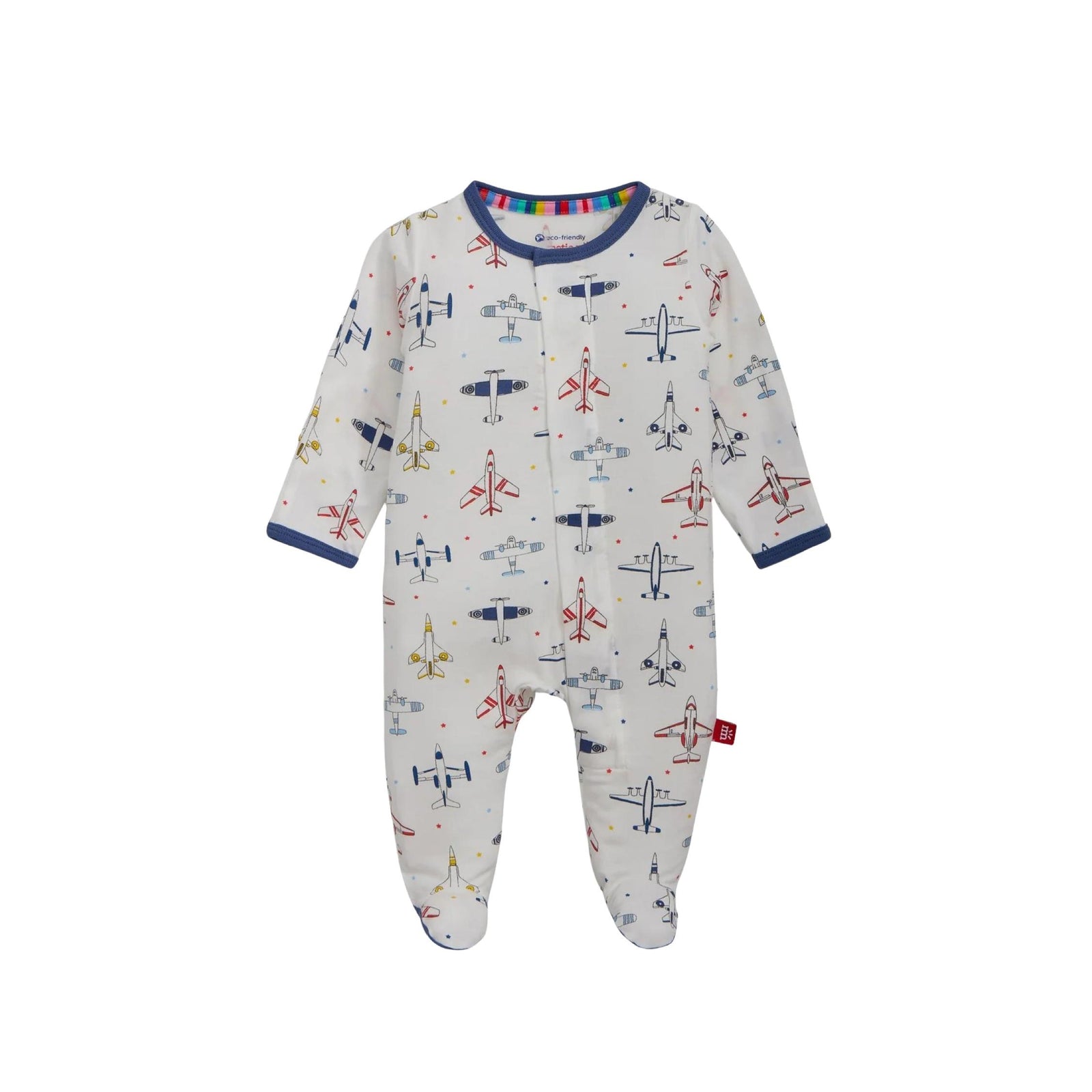 Just Plane Fun Magnetic Closure Footie