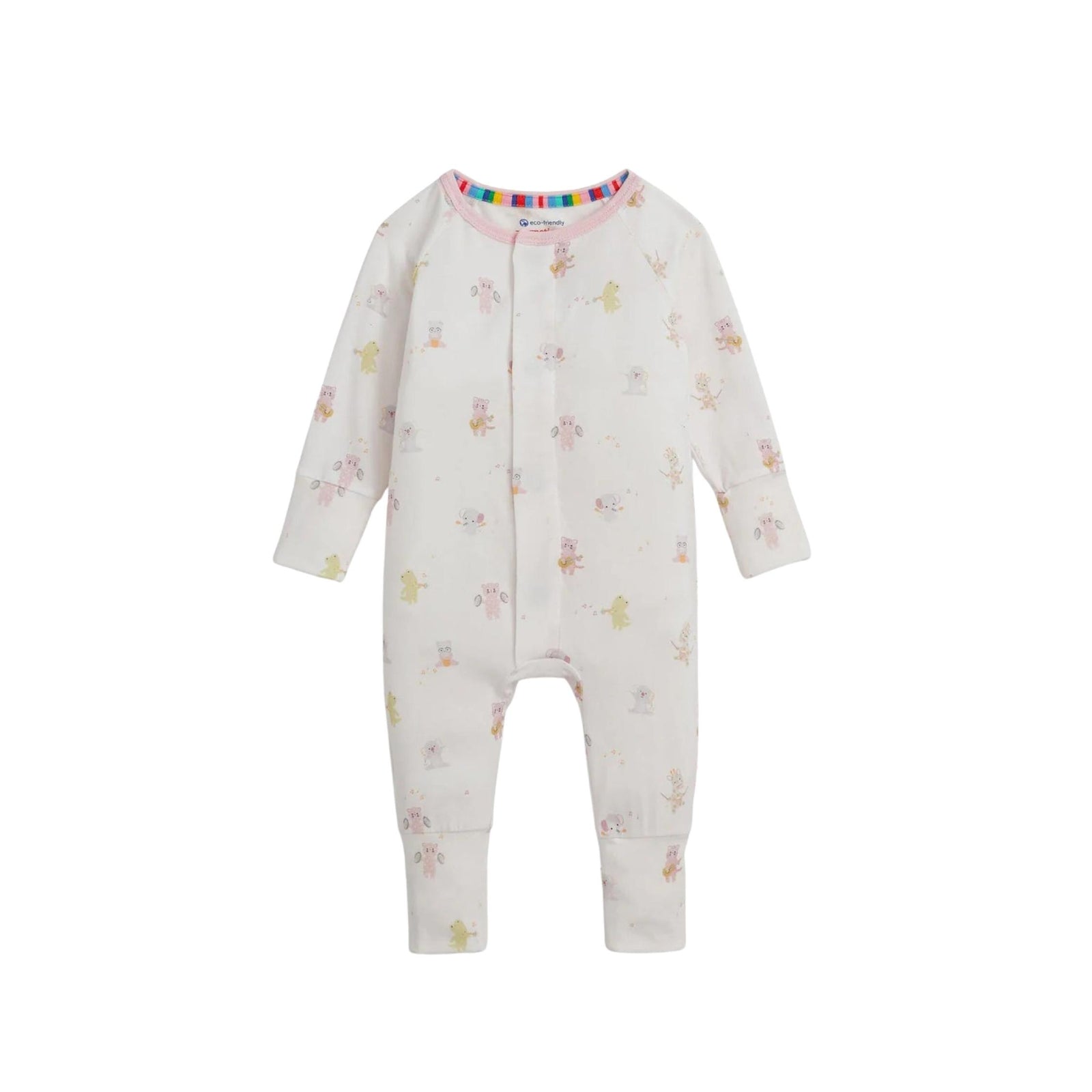 Pink Baby Beats Convertible Magnetic Closure Romper