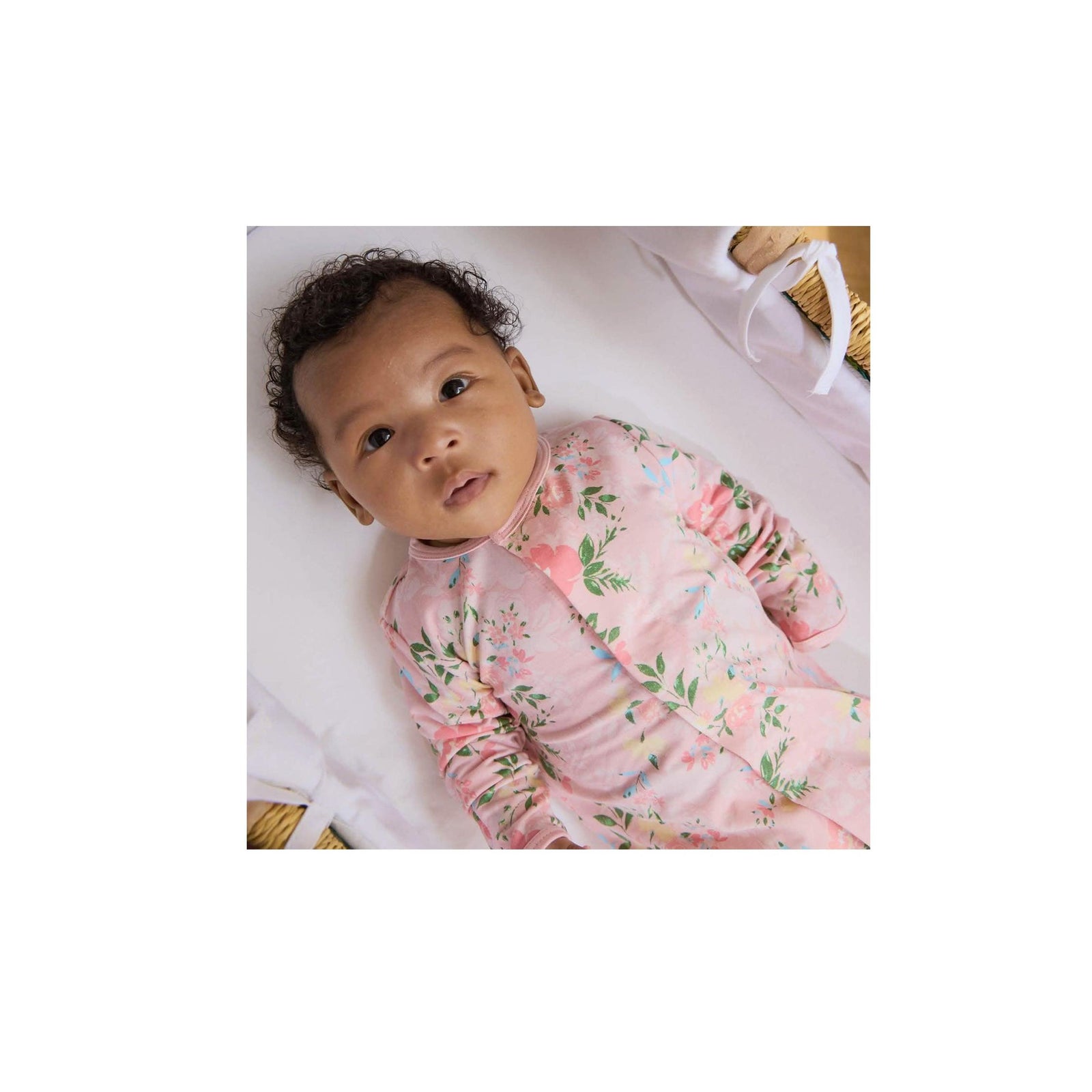 Anislee Floral Magnetic Closure Footie