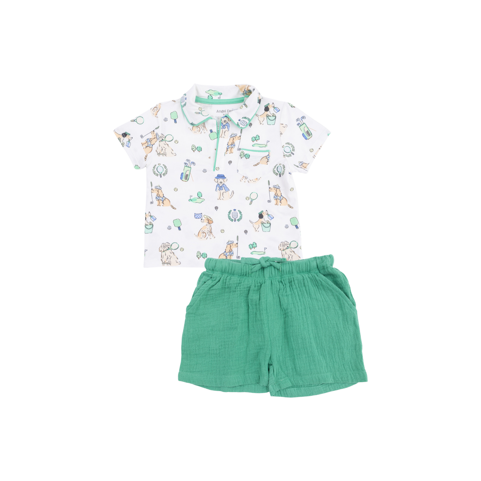 (CC) Country Club Dogs Neutral Polo & Casual Short