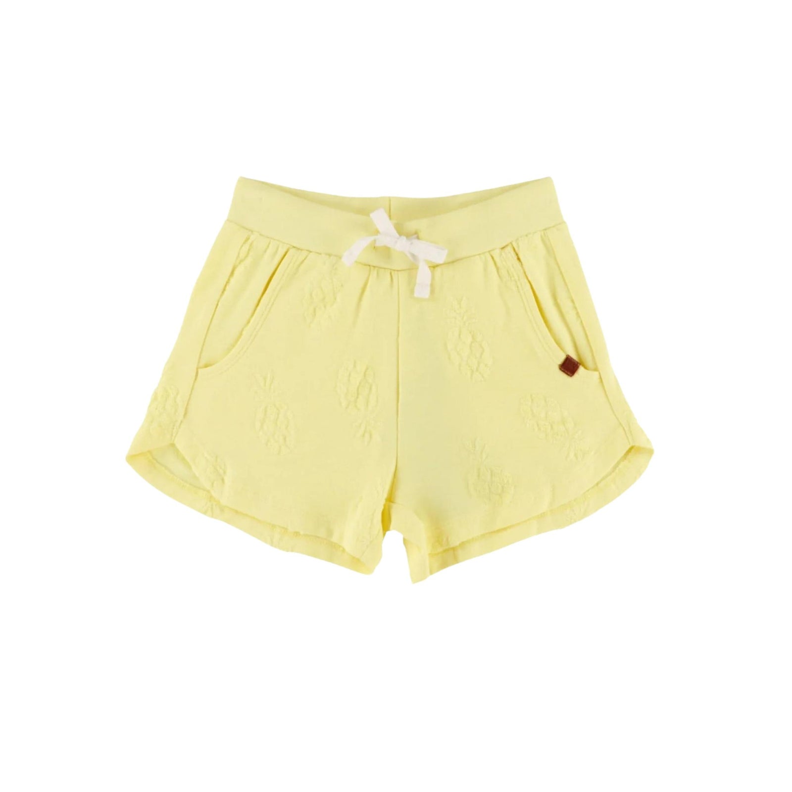 Girls’ Lemon Yellow Jacquard Shorts