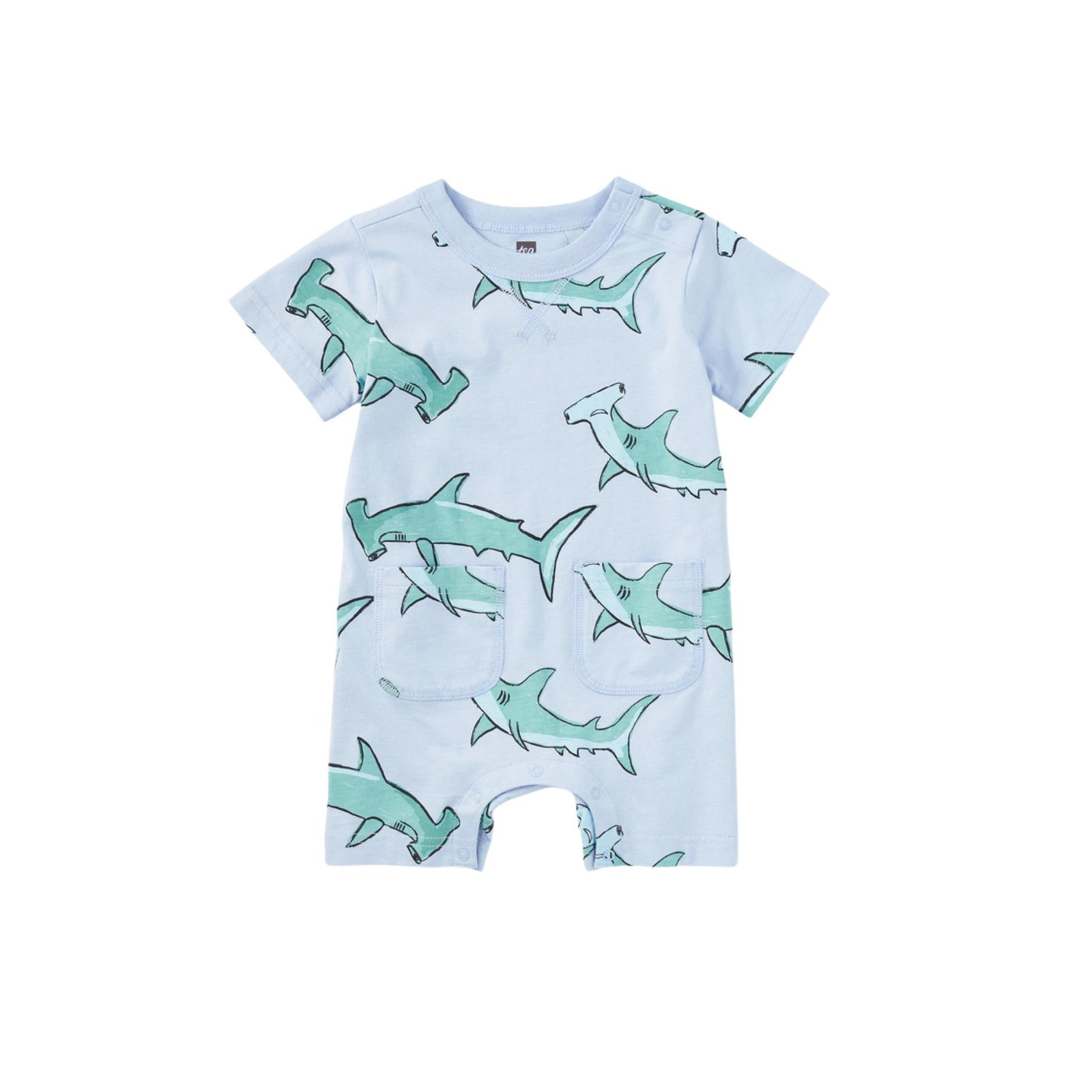 Baby Boy Hungry Hammerheads Double Pocket Romper