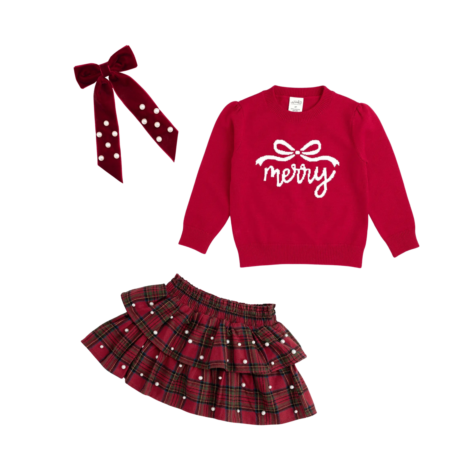 Christmas Tartan Pearl Skirt
