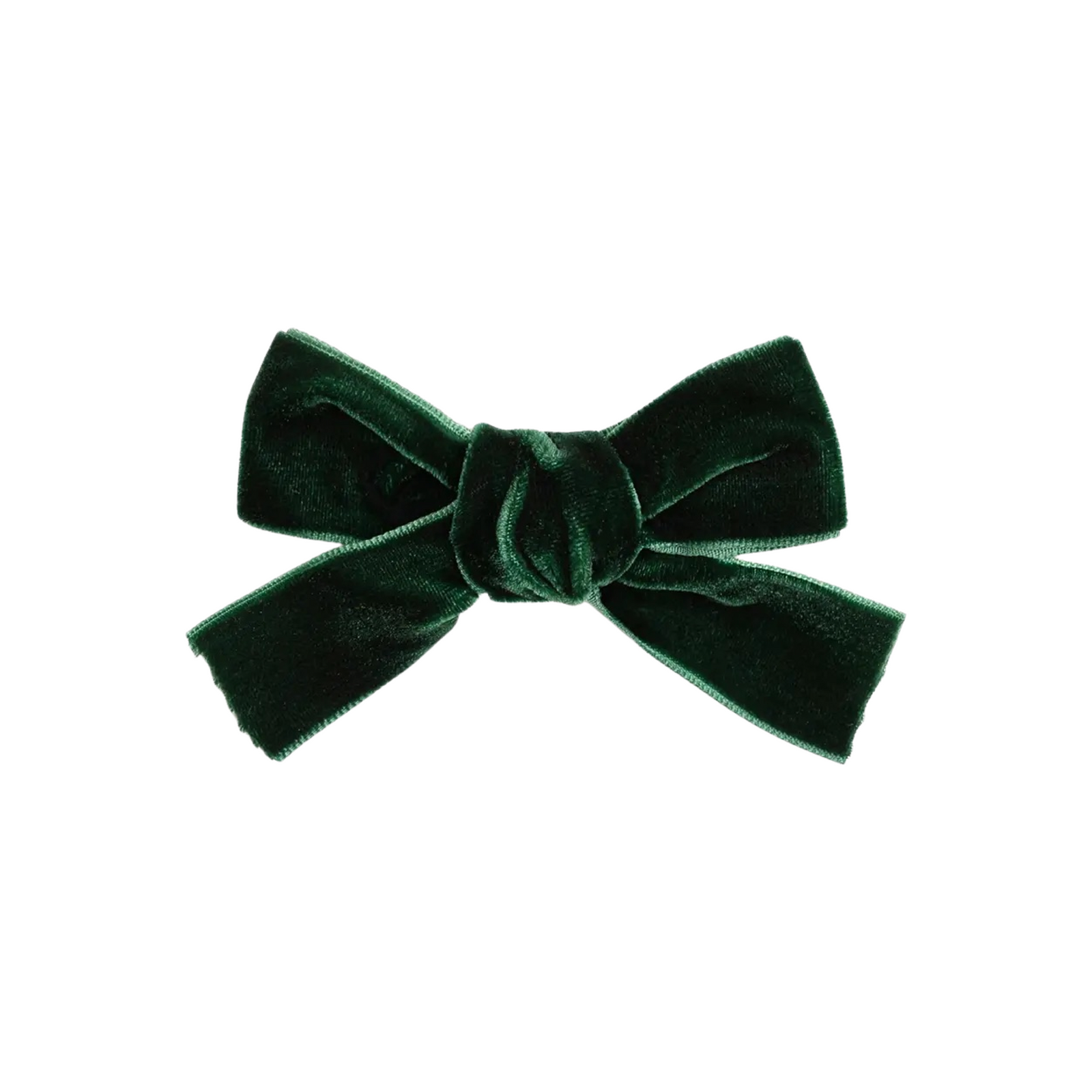 Emerald Green Velvet Bow Clip