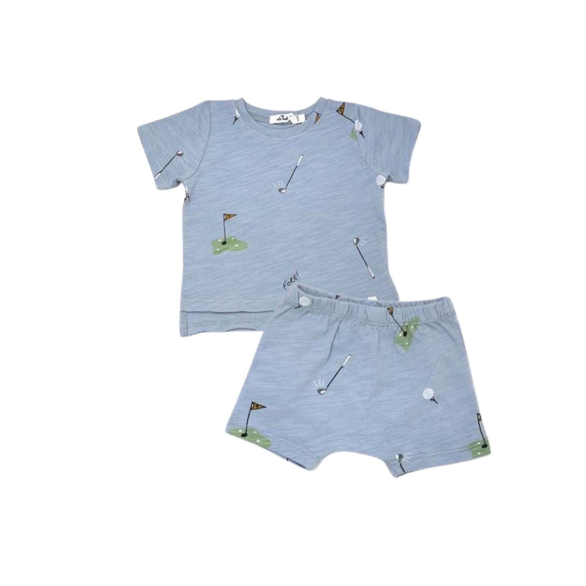 Golf Print Baby T-Shirt & Short Set