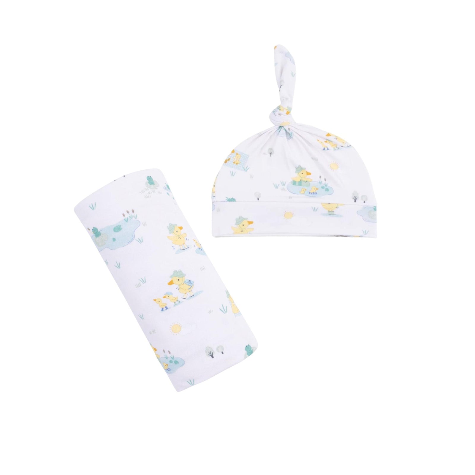 Frog & Duck Pond Adjustable Knotted Hat