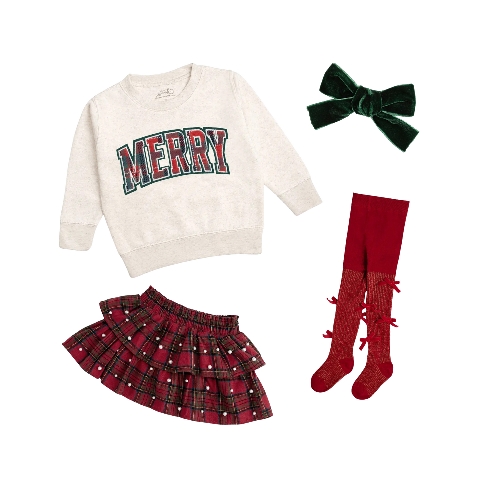 Christmas Tartan Pearl Skirt
