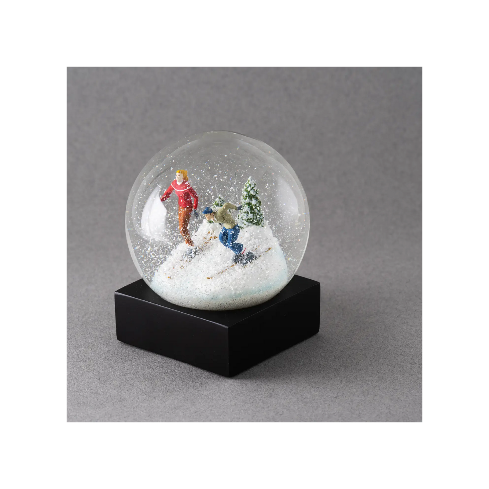 Skiers Snow Globe