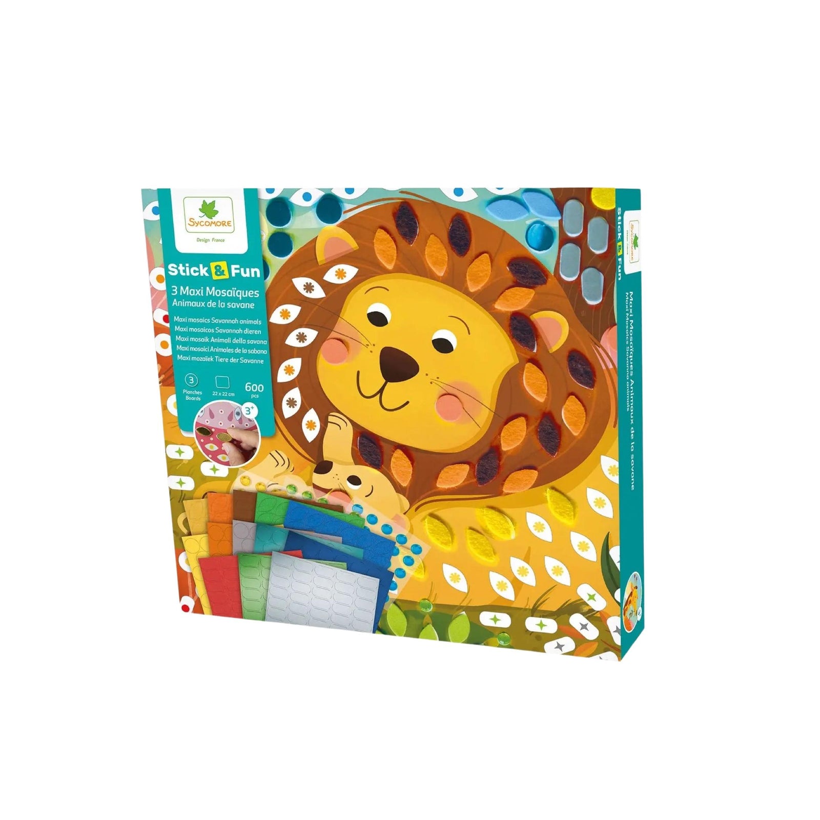 Stick & Fun Cute Pets & Savannah Animals Mosaics Kits