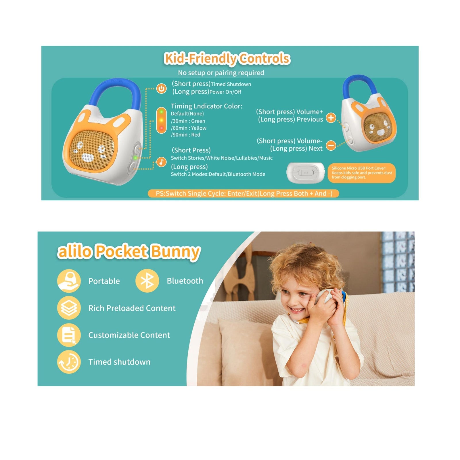 Pocket Bunny Travel Music Player