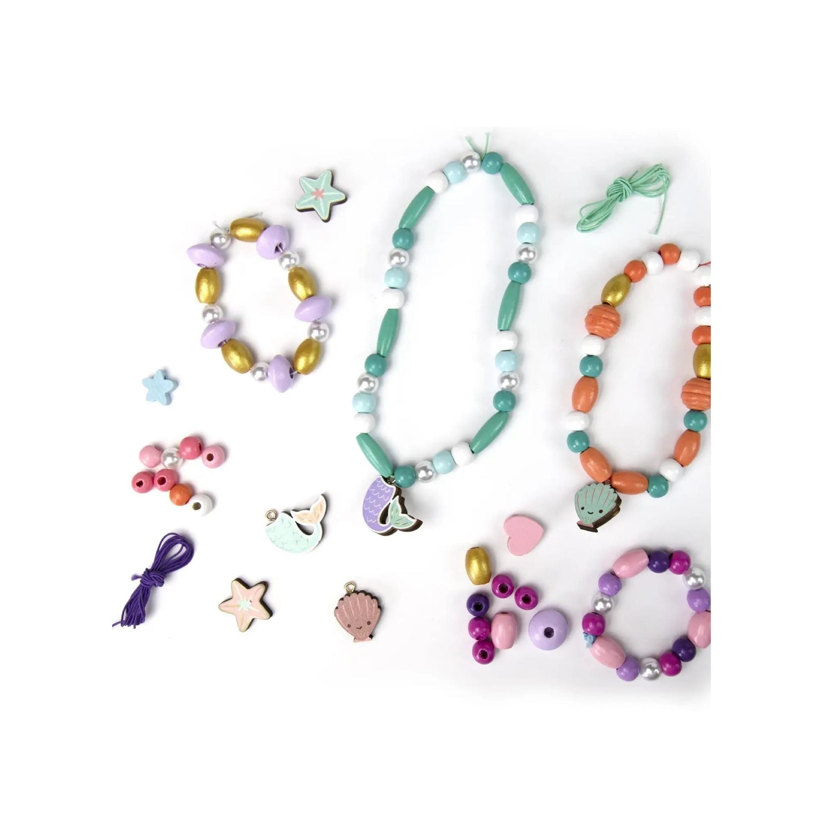 Mermaid Wooden Beads Jewelry Kit