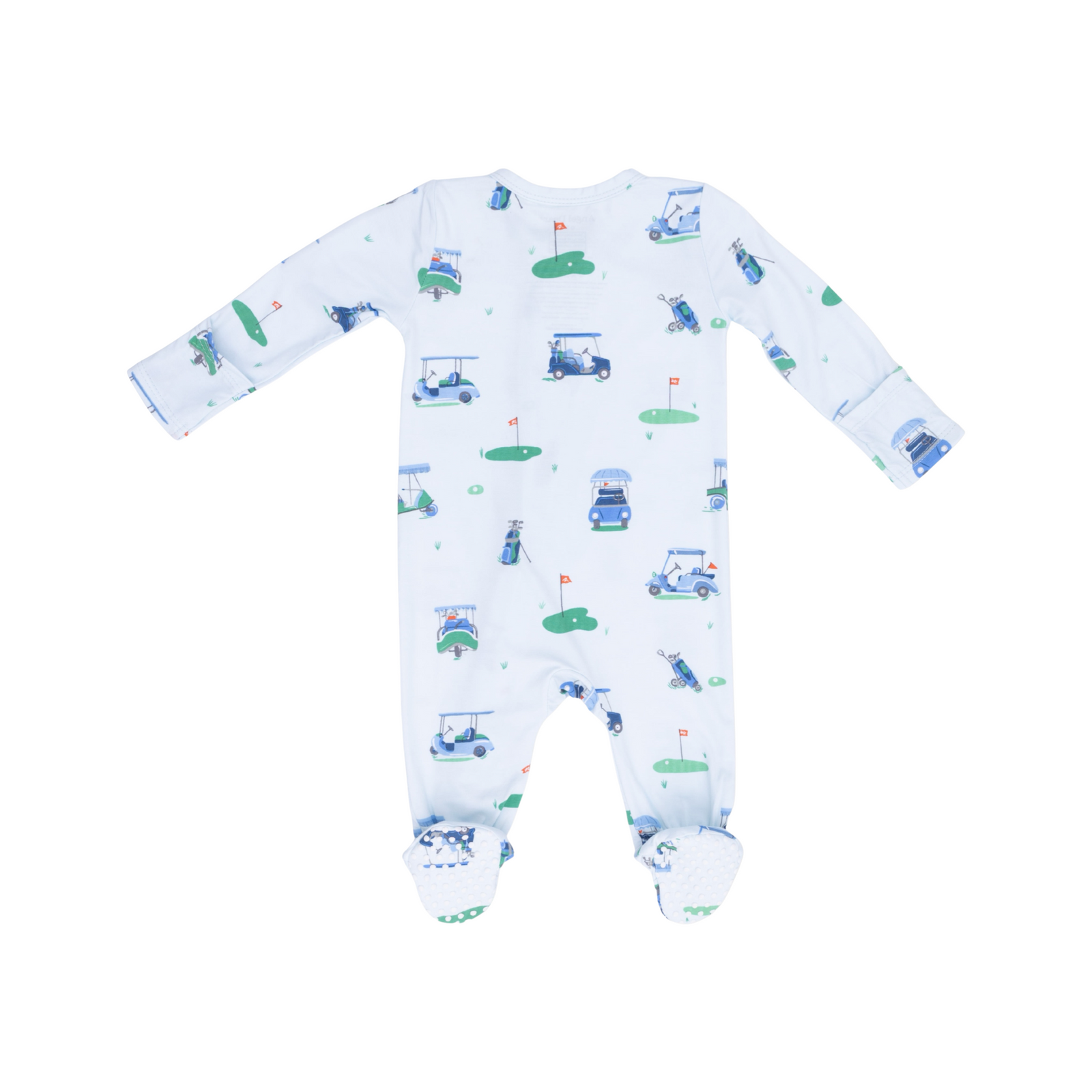 Vintage Golf Carts Blue 2-Way Zipper Footie