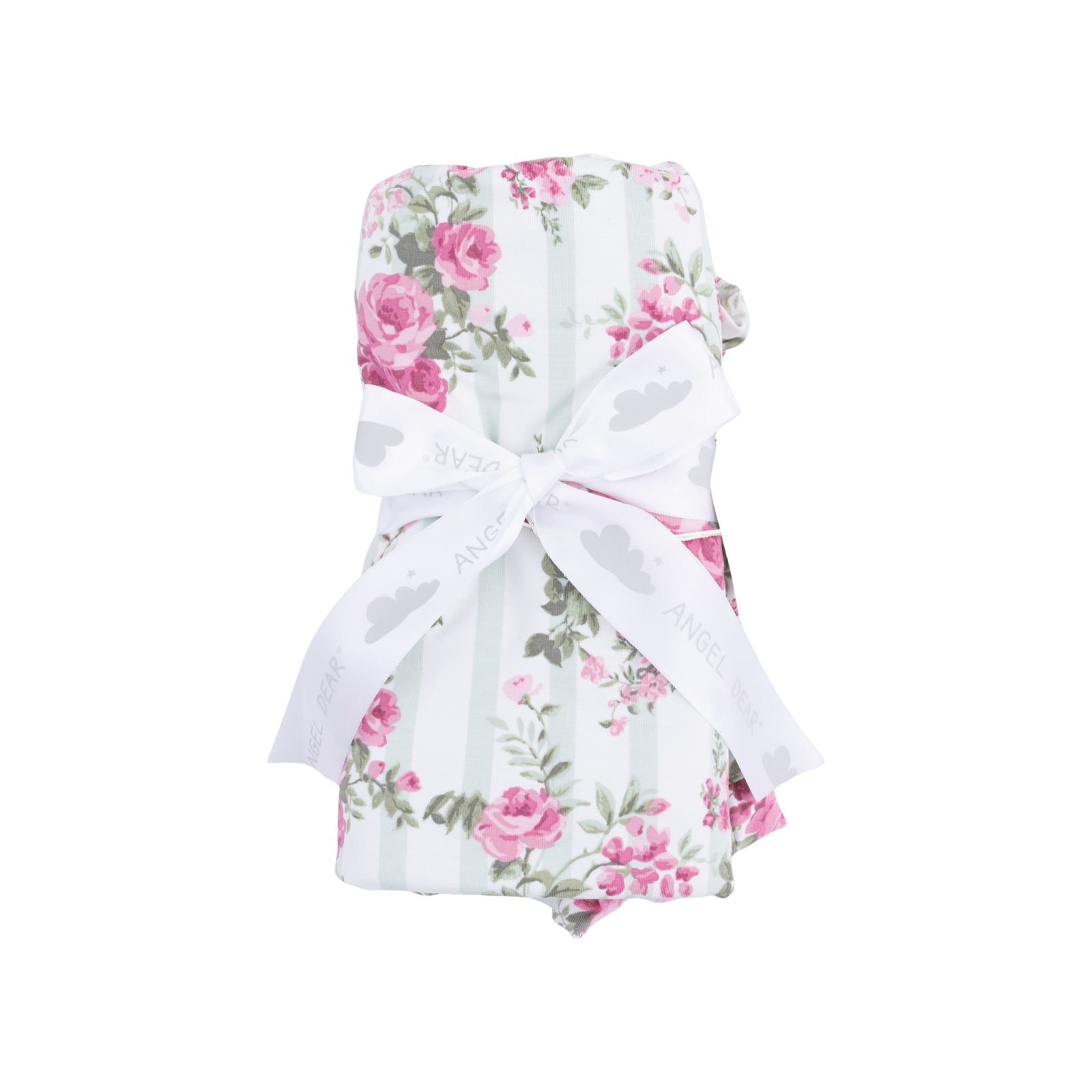 Cabbage Rose Stripe Ruffle Blanket