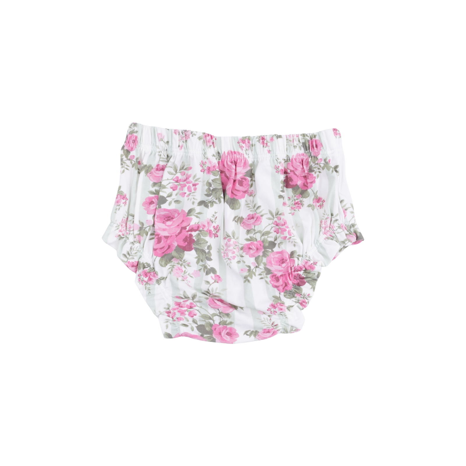Cabbage Rose Stripe Smocked Top With Bloomer