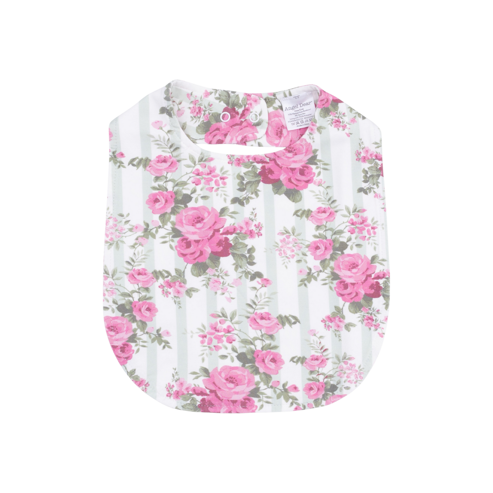 Cabbage Rose Stripe Bib